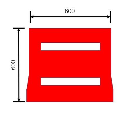 回転形成プロダクト道の障壁（赤い） 600x600